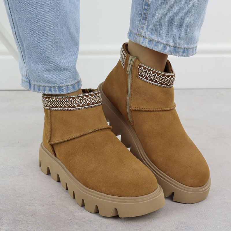 5. Damen-Lederstiefeletten mit Reißverschluss Rieker W2074-24