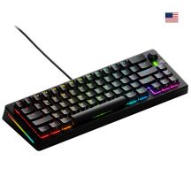 Glorious Gaming GMMK 3 65% Vorgefertigte USB-QWERTZ-Tastatur US-Englisch Schwarz