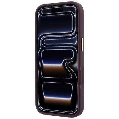 5. Guess Stripe Peony 4G Logo MagSafe Hülle für iPhone 18 Pro / 17 Pro - Burgunderrot