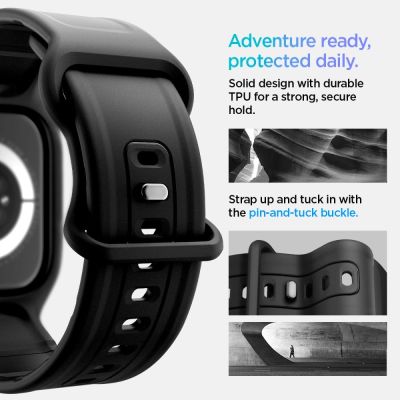16. Spigen Vault Pro Armband für Apple Watch 42 mm – Mattschwarz