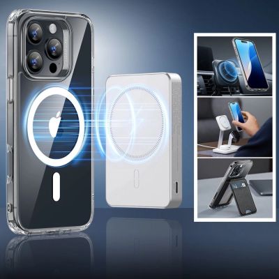 3. ESR Classic Hybrid Halolock MagSafe Hülle + gehärtetes Glas für iPhone 16 Pro Max – transparent