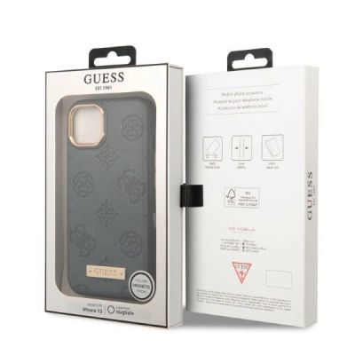 8. Ratet Guess , GUHMP13MSAPSTG iPhone 13 6,1" grau/grau Hardcase Peony Logo Plate MagSafe