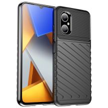 Thunder Case Xiaomi Poco M4 5G Silikonschutzhülle schwarz