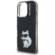 6. Karl Lagerfeld IML Aquarelle Choupette & Logo Hülle für iPhone 16 Pro Max - Schwarz