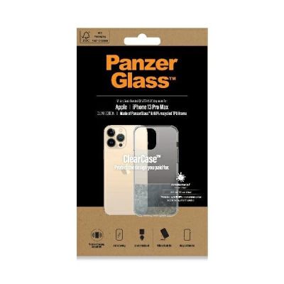 2. PanzerGlass ClearCase antibakterielle, in Militärqualität zertifizierte Hülle für iPhone 13 Pro Max – transparent