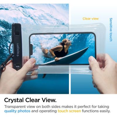 5. Spigen Aqua Shield A610 Hülle, wasserdicht, auf dem Wasser schwimmend – transparent