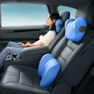 8. Baseus ComfortRide Auto-Lendenkissen – blau