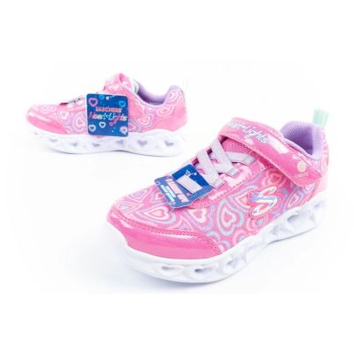 8. Skechers S Lighs-Heart bequeme LED-Sportschuhe für Mädchen