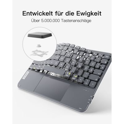 6. inateck Tastaturtablett QWERTZ grau