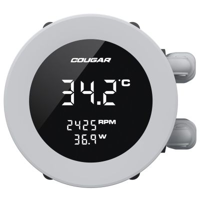 3. COUGAR CGR-PSDVARGB-W-360 All-in-One-Flüssigkeitskühler für Prozessoren, 12 cm, Weiß