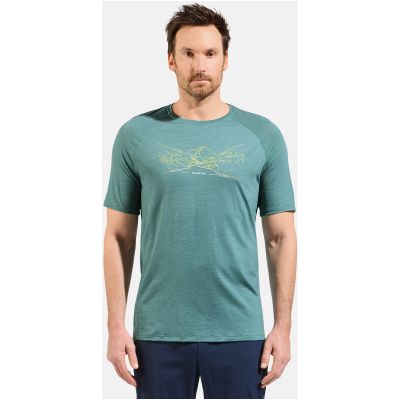 Herren-Kurzarmshirt ODLO Ascent PW 130 Run. Bike. Hike. T-Shirt Crew Neck s/s, blau