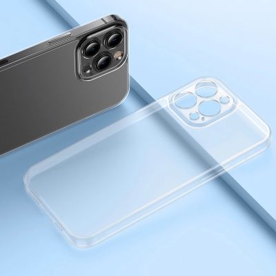 19. Baseus Frosted Glass Case Cover für iPhone 13 Pro Max Hardcover mit Gelrahmen Transparent (ARWS000802)
