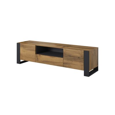 2. TV-Schrank HOLZ 180/44/48 Wotan-Eiche + Anthrazit