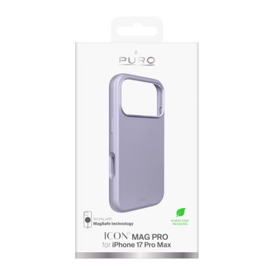 2. Puro Icon Mag Pro Flüssigsilikonhülle für iPhone 17 Pro Max, MagSafe-kompatibel, mit Kameraschutz und Aluminiumknöpfen – Pink