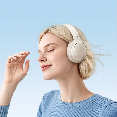 7. Baseus Bass BH1 Lite Kabelloser On-Ear-Kopfhörer mit Bluetooth 6.0 – Weiß