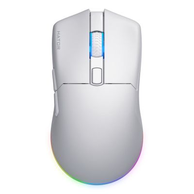 3. HATOR Pulsar 3 Kabellose Gaming-Maus, beidhändig bedienbar, Funkfernbedienung + Bluetooth + USB Typ-C, optisch, 12000 DPI