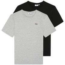 Fila Brod Herren T-Shirt 2er Pack Schwarz, Grau FAM0083 83227