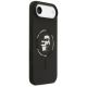 4. Karl Lagerfeld Silikon Karl&Choupette Ring MagSafe Hülle für iPhone 17 Air - Schwarz