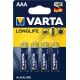 VARTA Longlife LR03 (AAA) Alkaline-Batteriepack (x 4)