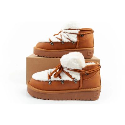 19. D.Franklin Damen Winter Schneestiefel Modische Fellfütterung Braune Stiefeletten