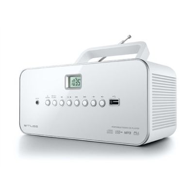 5. Muse M-28 RDW tragbares Radio FM/CD/MP3/Klinke/USB Weiß