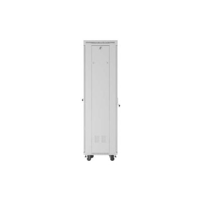 4. LANBERG Standschrank 19" 42U 600x600 Graue Glastür LCD (Flatpack) V2