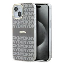 DKNY IML Mono & Stripe MagSafe-Hülle für iPhone 15 / 14 / 13 – Beige