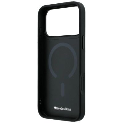 7. Mercedes Leder 3D MagSafe Hülle für iPhone 18 Pro / 17 Pro - Schwarz