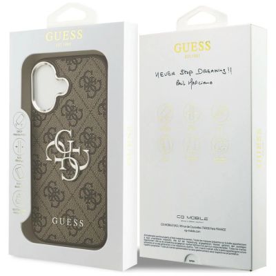 8. Guess 4G Big 4G Classic Logo Hülle für iPhone 17 - Braun und Silber