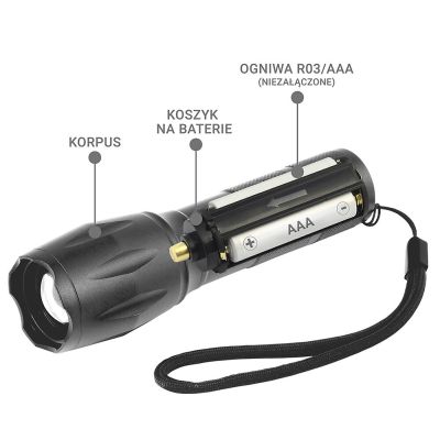 4. EVERACTIVE CREE XM-L2 LED-Handlampe 18650 / 3x AAA FL600