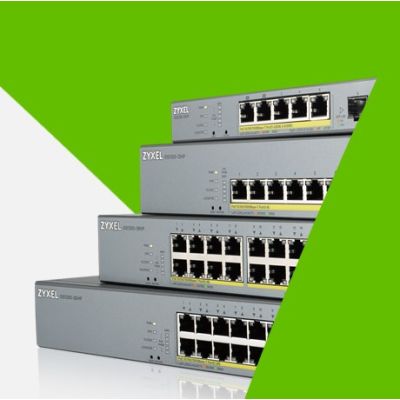 8. Zyxel GS1350-6HP 6-Port PoE-Switch (PoE+: 3; PoE++: 2) 60W Managed Gigabit