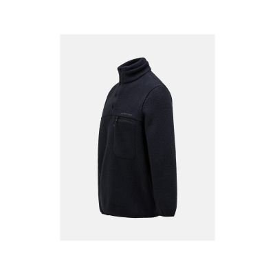6. Peak Performance M Fleece Snap T-Neck Sweatshirt schwarz