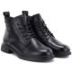 4. Schwarze, gefütterte Damen-Ankle-Boots aus Leder, Vinceza 39953