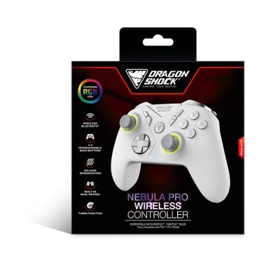 6. Dragonshock Nebula Pro Weißer Bluetooth Nintendo Switch Gamepad
