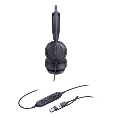 4. Yealink UH42 Dual Teams USB-C/A Headset mit Kabel und Kopfbügel für Anrufe und Musik, USB Typ-C / USB Typ-A, Schwarz