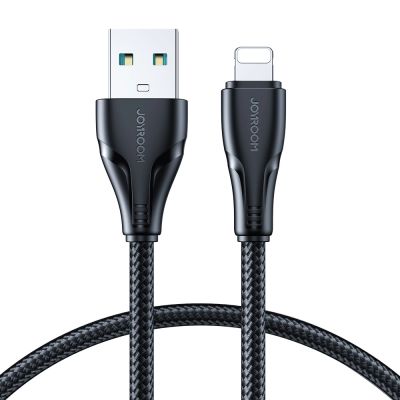 8. Joyroom Surpass Series A11 USB-A / Lightning 2,4A-Kabel 1,2 m – Schwarz