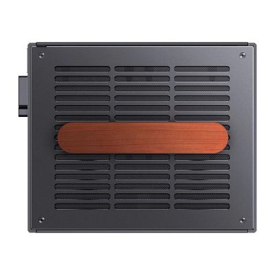 7. Jonsbo T6 Gehäuse, Mini-Tower, Mini-ITX, gehärtetes Glas, Holz – Schwarz