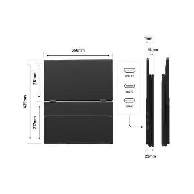 5. JAPANNEXT 39,6 cm JN-DMD-IPS156F Dual FHD Monitor