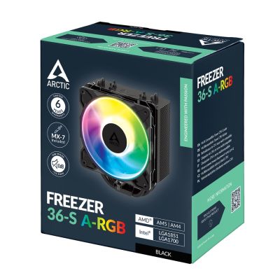 10. ARCTIC Freezer 36-S A-RGB CPU-Luftkühler 12 cm Schwarz 1 Stück