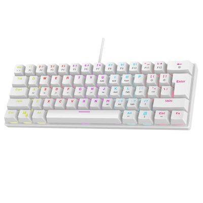 4. RAMPAGE MECHANISCHER TASTATURPFLÜGEL K60 Weiß