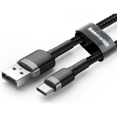 8. BASEUS CAFULE CATKLF-UG1 USB-C-KABEL 2A 3M SCHWARZ