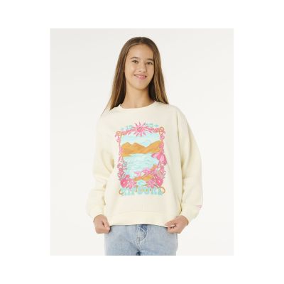 RIP CURL Sunshine Squad Crew-Girl Sweatshirt Weiß