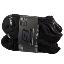 Skechers 6er-Pack Unisex 1/2 Terry Crew Socken S118210-BLK Schwarz 41-46