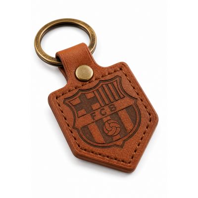 6. FC Barcelona Schlüsselanhänger, original lizenziertes Lederwimpel BLL7061