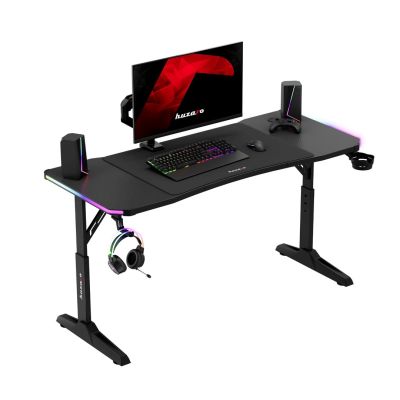 10. Huzaro Hero 3.6 RGB Schwarzer Gaming-Schreibtisch