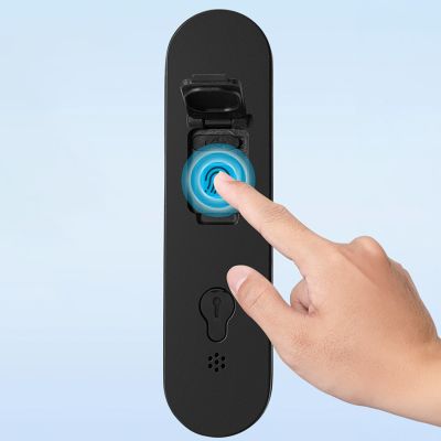 3. Rockbros 32210818001 SMART Fahrradschloss mit Fingerabdruckleser und Bluetooth-Konnektivität – Schwarz