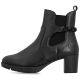 3. Damen-Ankle-Boots aus Leder mit Absatz, gefüttert, schwarz, Rieker 77651-00