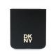 5. DKNY Leder-Metall-Stack-Logo-Hülle für Samsung Galaxy Z Flip 6 – Schwarz