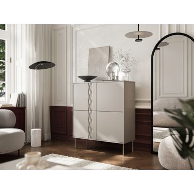 3. 4D TRESSE Kommode 100x40x110 Kaschmir matt