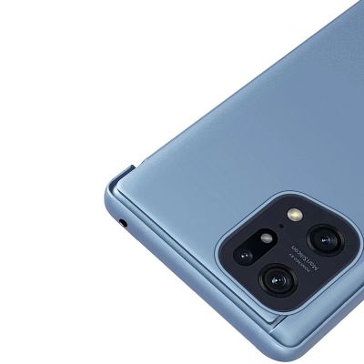 7. Clear View Case Hülle für Oppo Find X5 Pro Hülle mit Klappe schwarz
